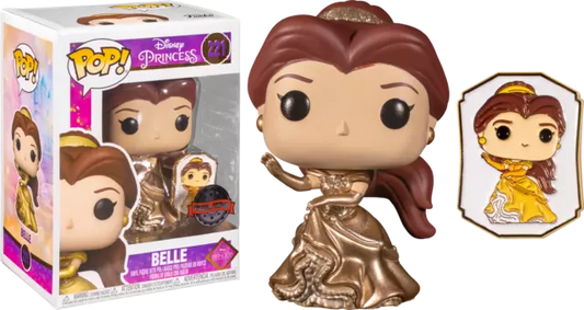 Disney Princess - Belle with enamel pin Pop Vinyl #221