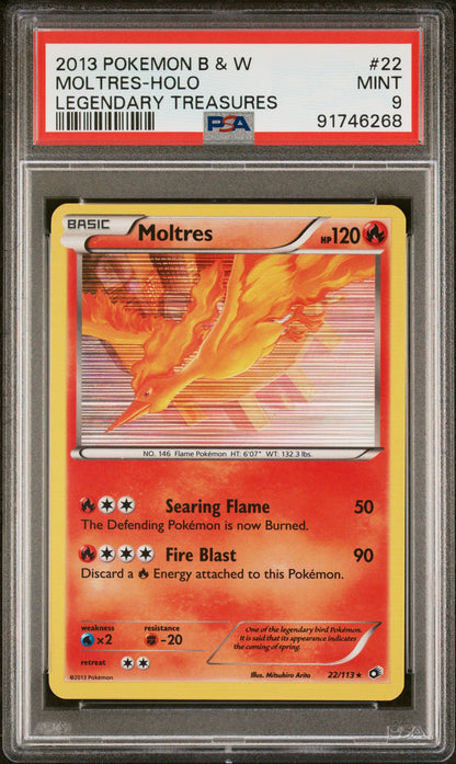 2013 Pokemon Black & White Legendary Treasures 22 Moltres-Holo Legendary Treasures