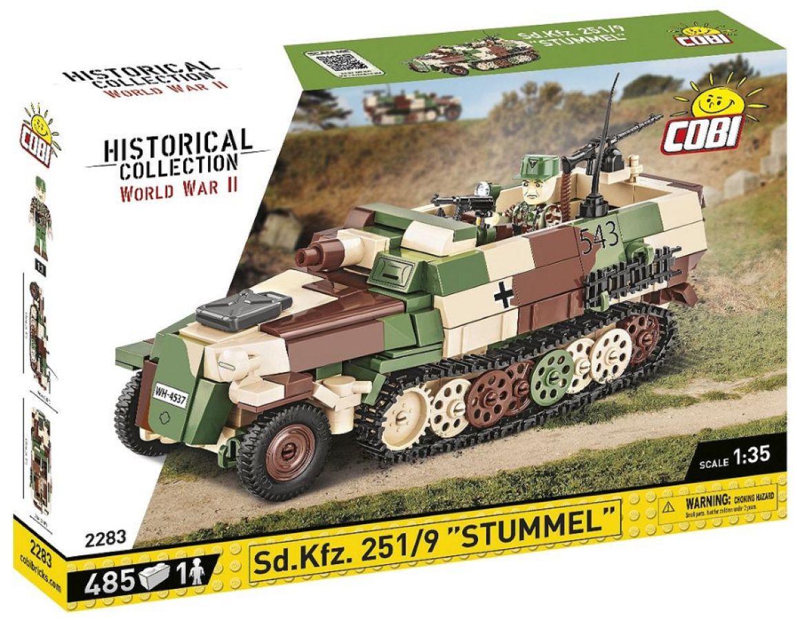 World War 2 - Sd.Kfz.251/9 Stummel Half-Track (485 Piece Kit)