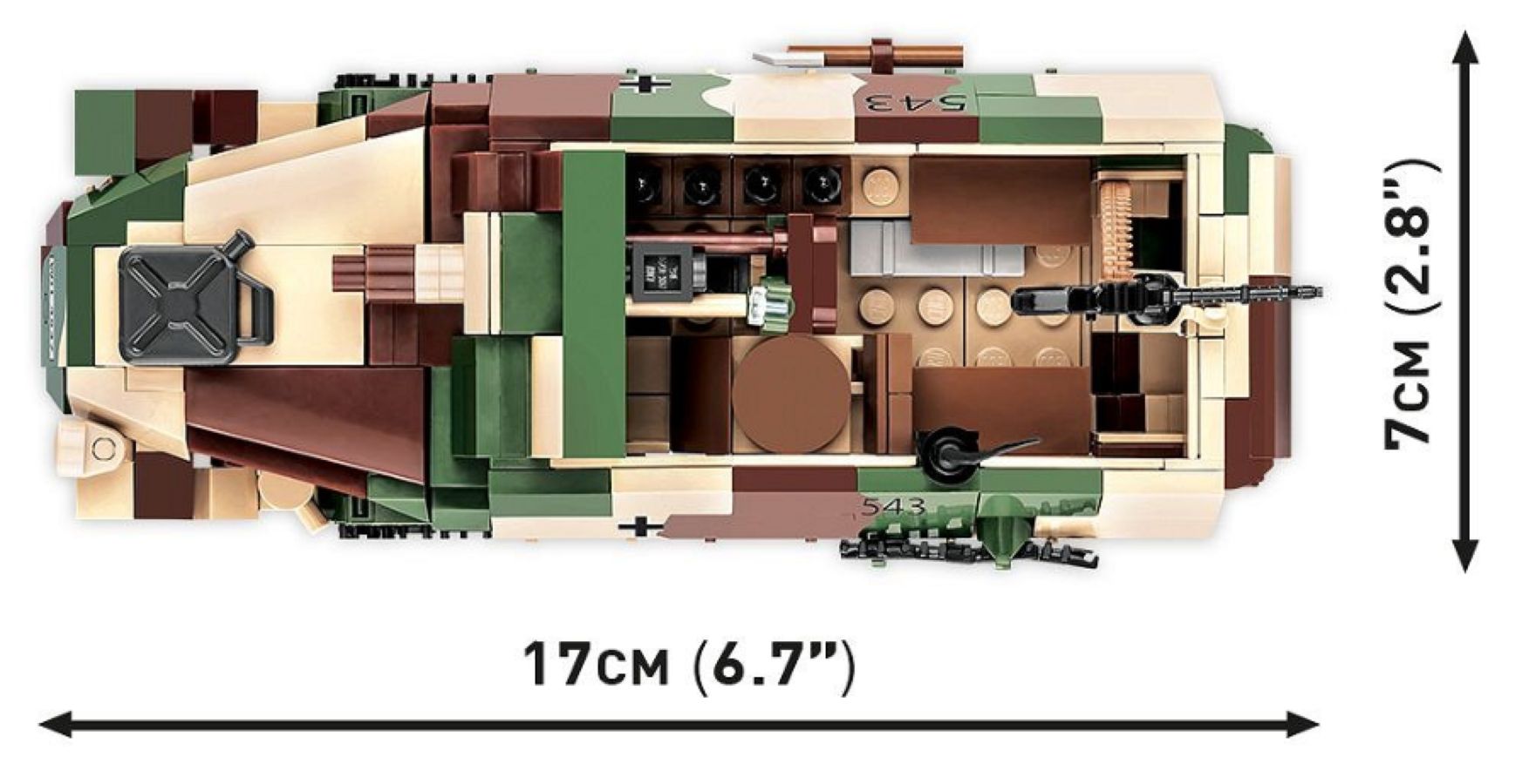 World War 2 - Sd.Kfz.251/9 Stummel Half-Track (485 Piece Kit)