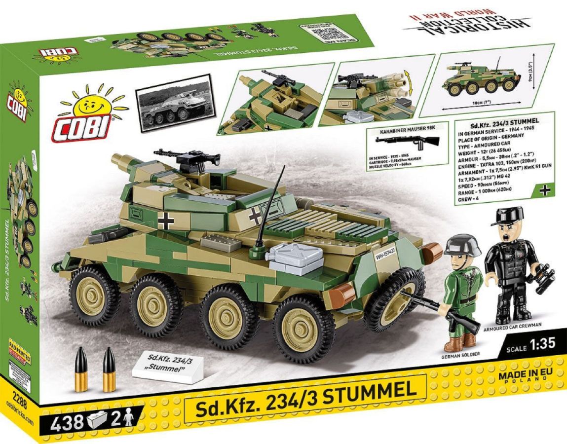 World War 2 - Sd.Kfz. 234/3 Stummel (438 Piece Kit)