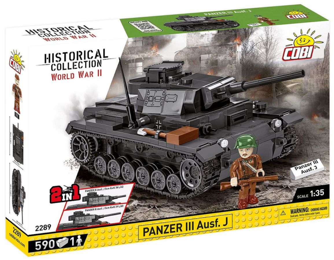 World War 2 - Panzer III Ausf.J (590 Piece Kit)