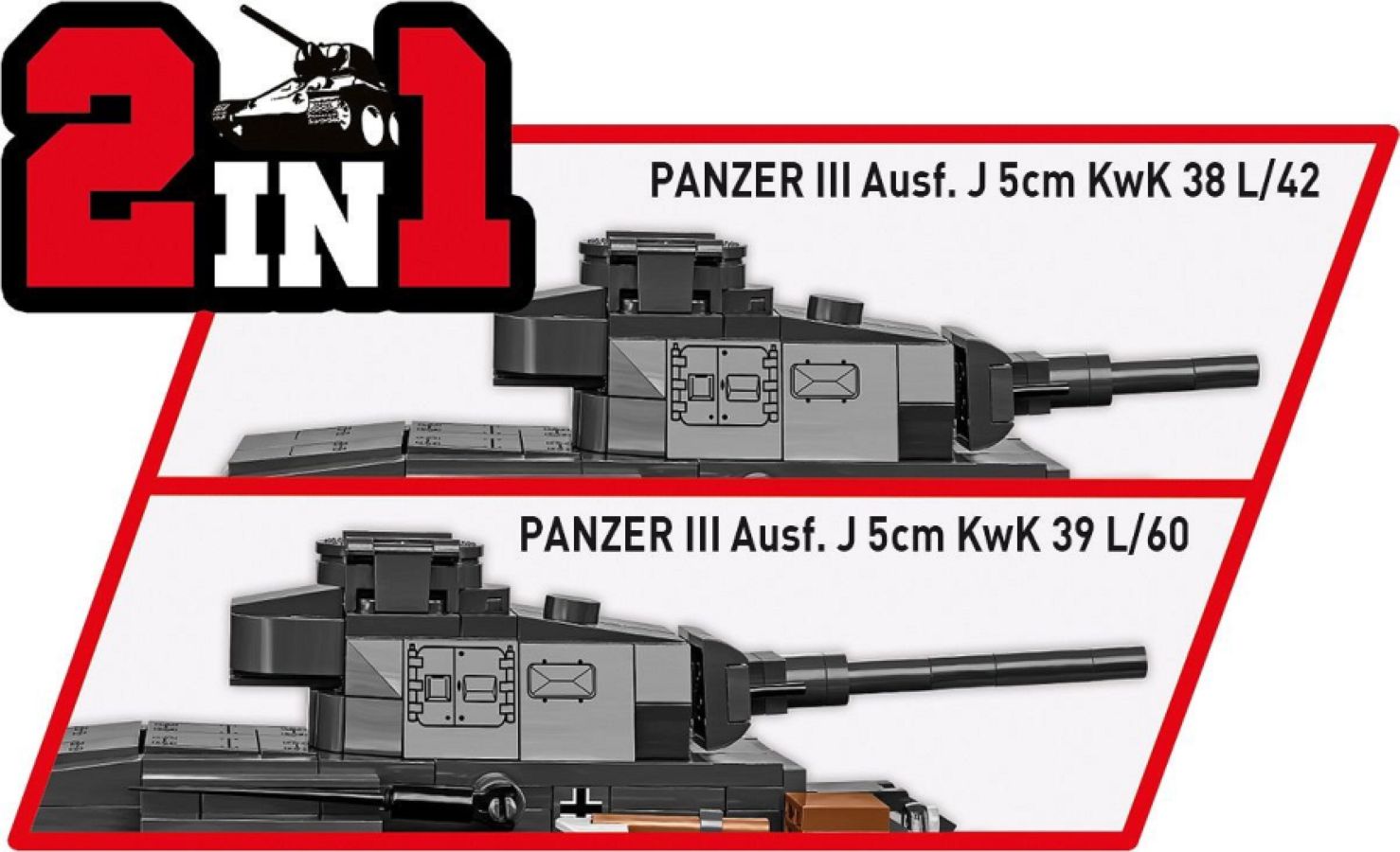 World War 2 - Panzer III Ausf.J (590 Piece Kit)