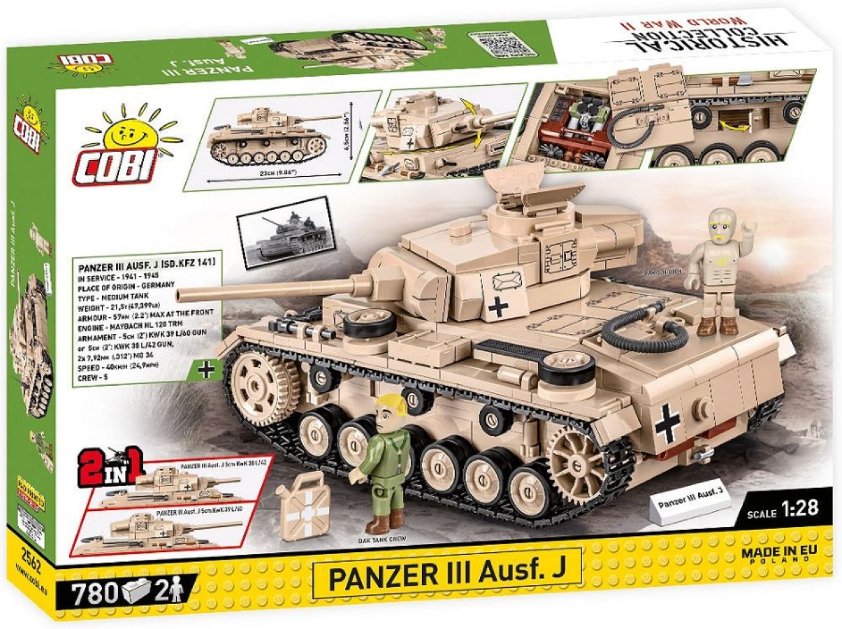 World War 2 - Panzer III Ausf.J & Field Workshop (780 Piece Kit)