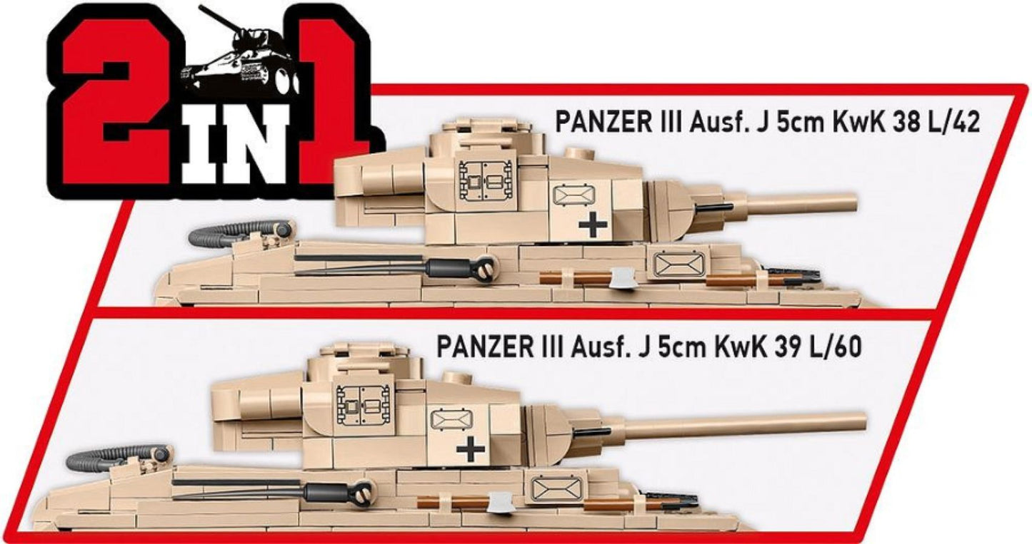 World War 2 - Panzer III Ausf.J & Field Workshop (780 Piece Kit)