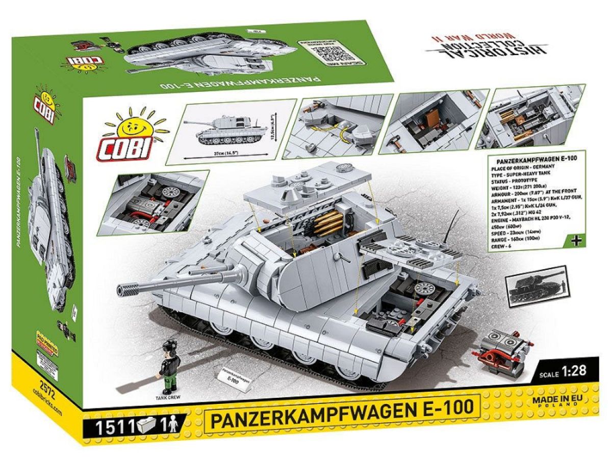 World War 2 - Panzerkampfwagen E-100 (1510 Piece Kit)