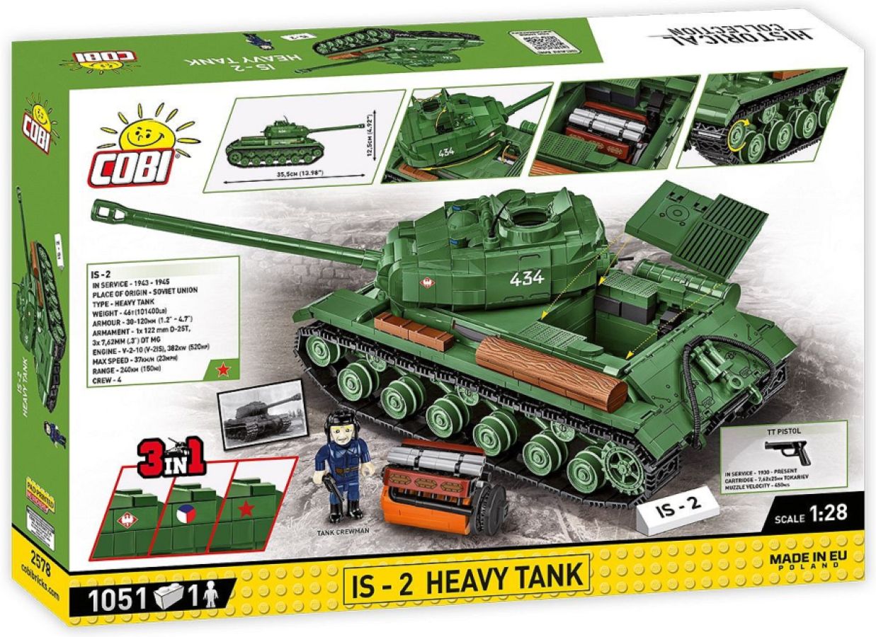 World War 2 - IS-2 (3 in 1) (1044 Piece Kit)