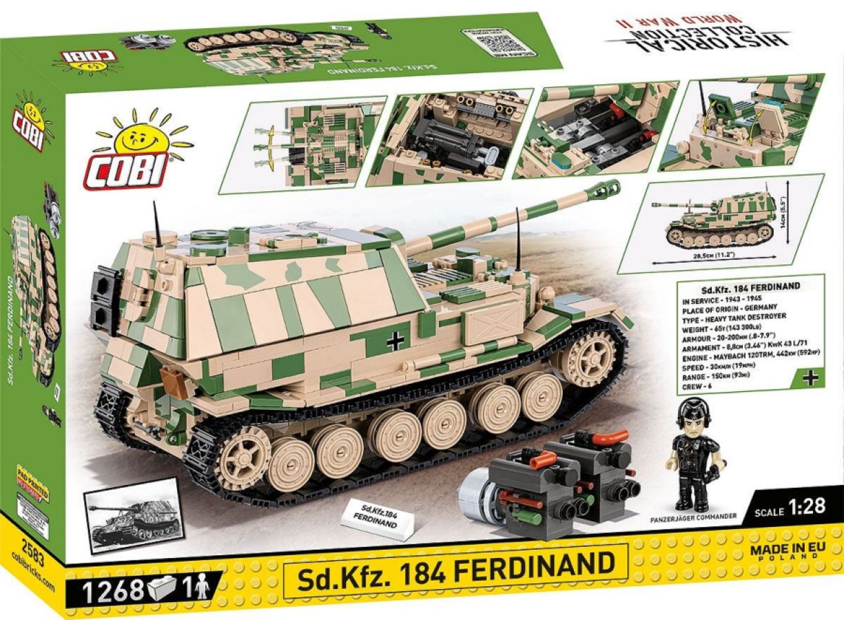 World War 2 - Sd.Kfz. 184 Ferdinand (1268 Piece Kit)