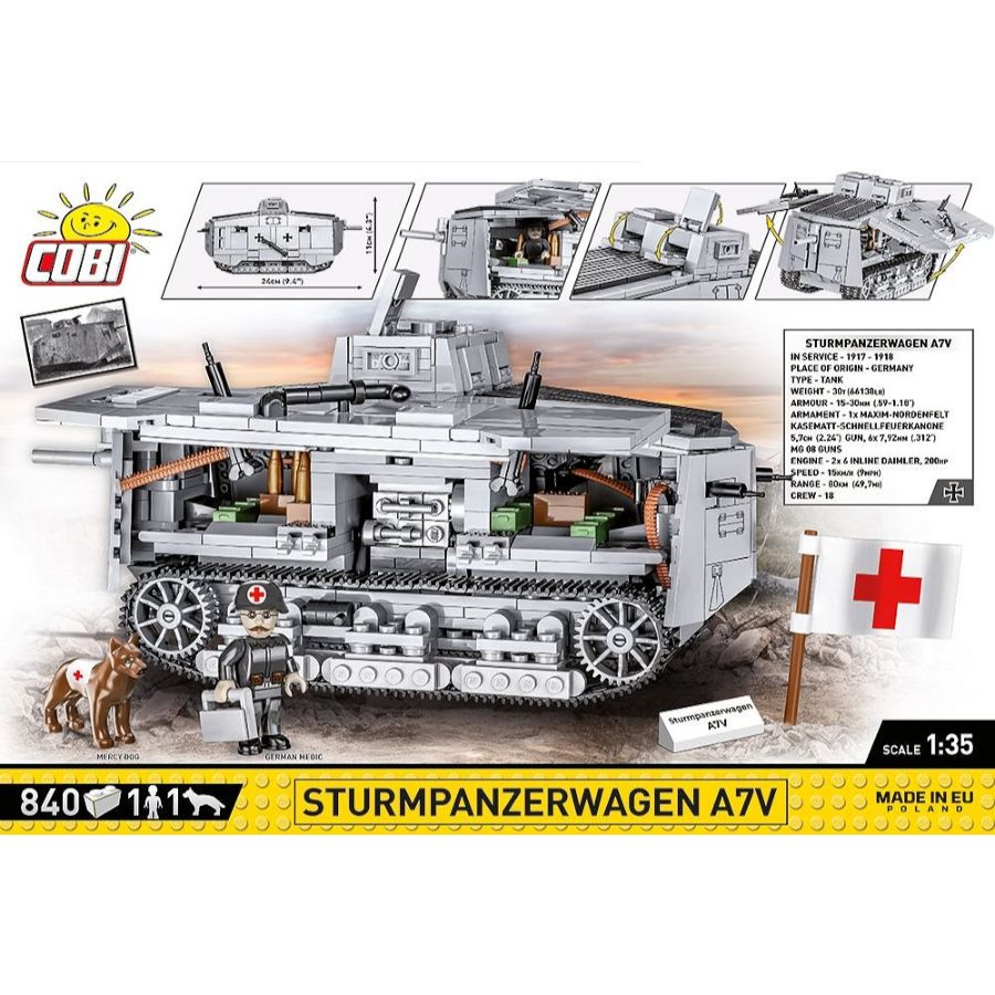 Great War - Sturmpanzerwagen A7V (840 Piece Kit)