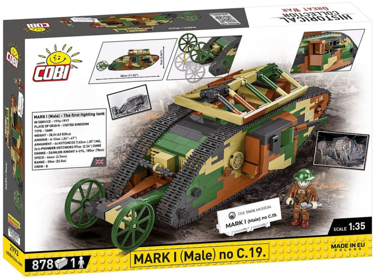 Great War - Mark I Male no C.19 (878 Piece Kit)