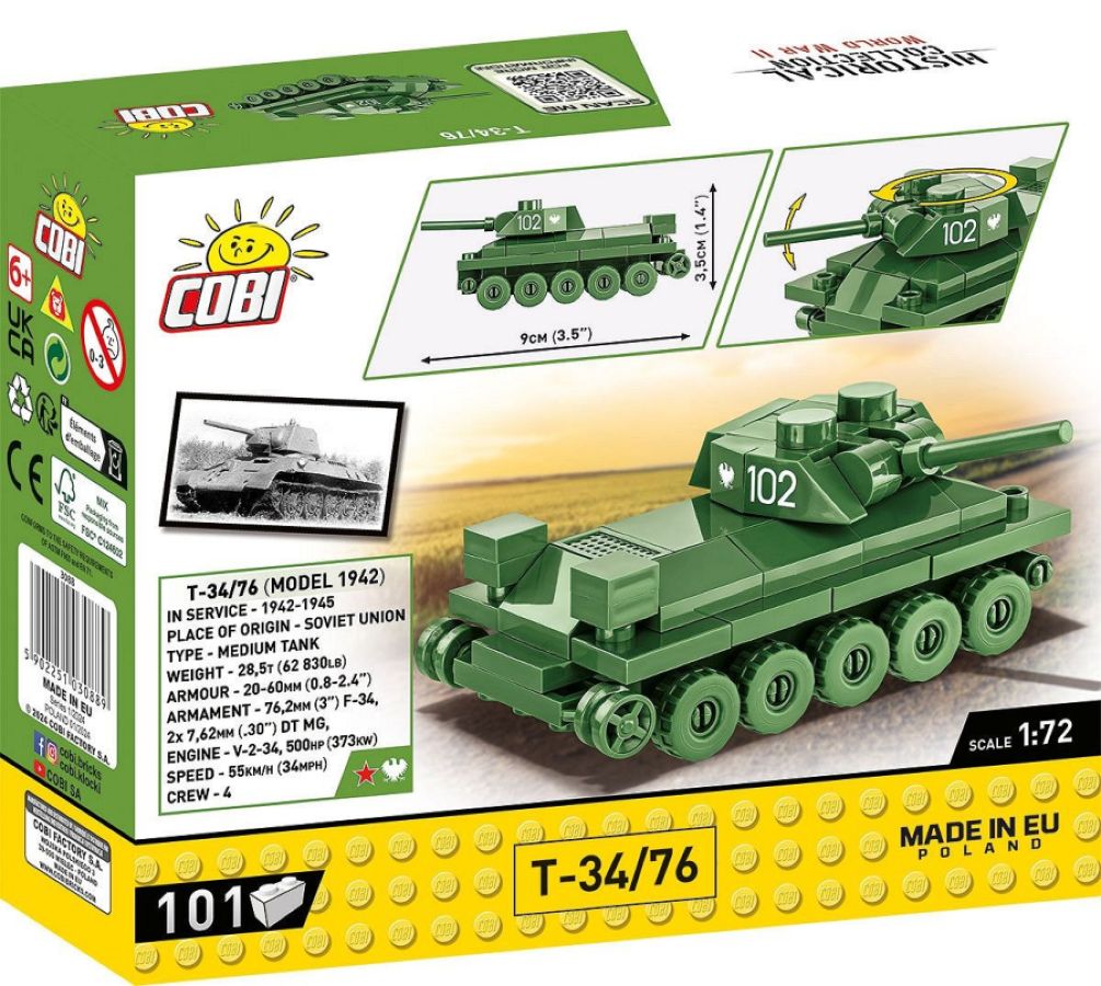 World War 2 - T-34/76 Tank (101 Piece Kit)