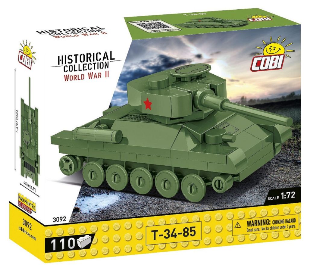 World War 2 - T-34-85 Tank (110 Piece Kit)