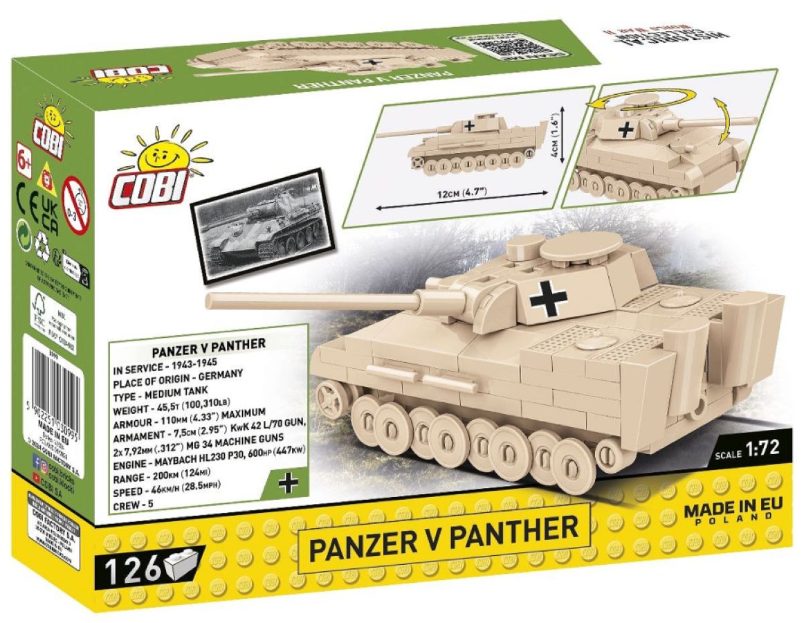 World War 2 - Panzer V Panther (126 Piece Kit)