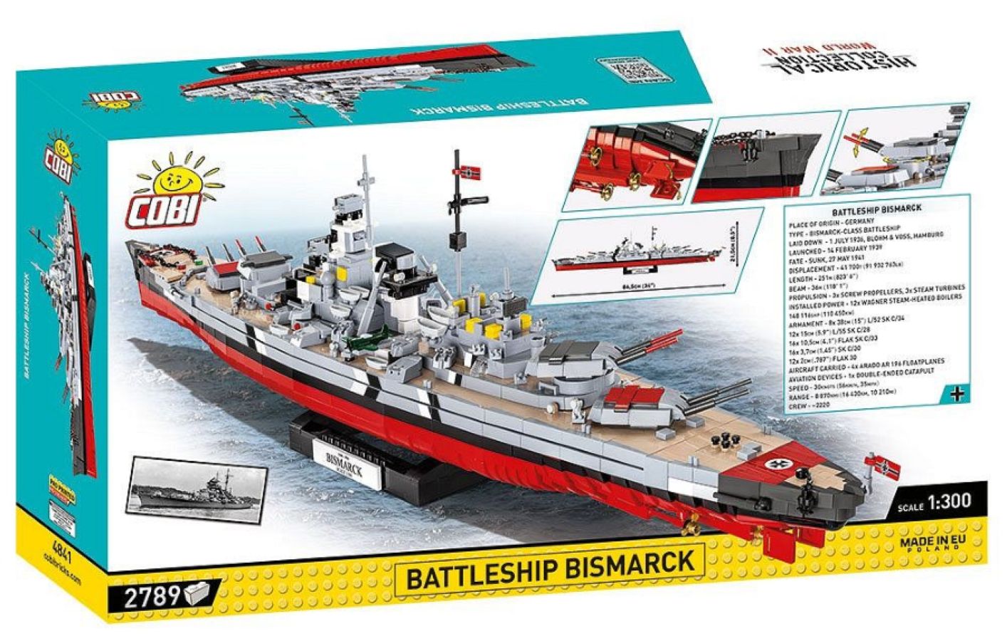 World War 2 - Battleship Bismarck (2810 Piece Kit)