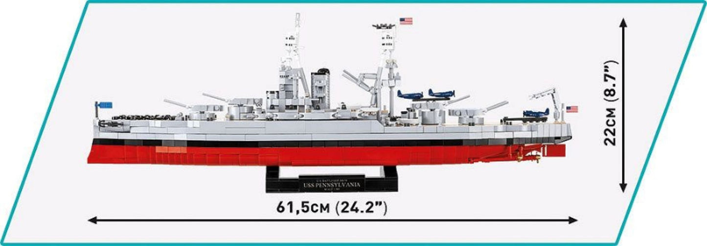 World War 2 - Pennsylvania Class Battleship - Executive Edition (2088 Piece Kit)