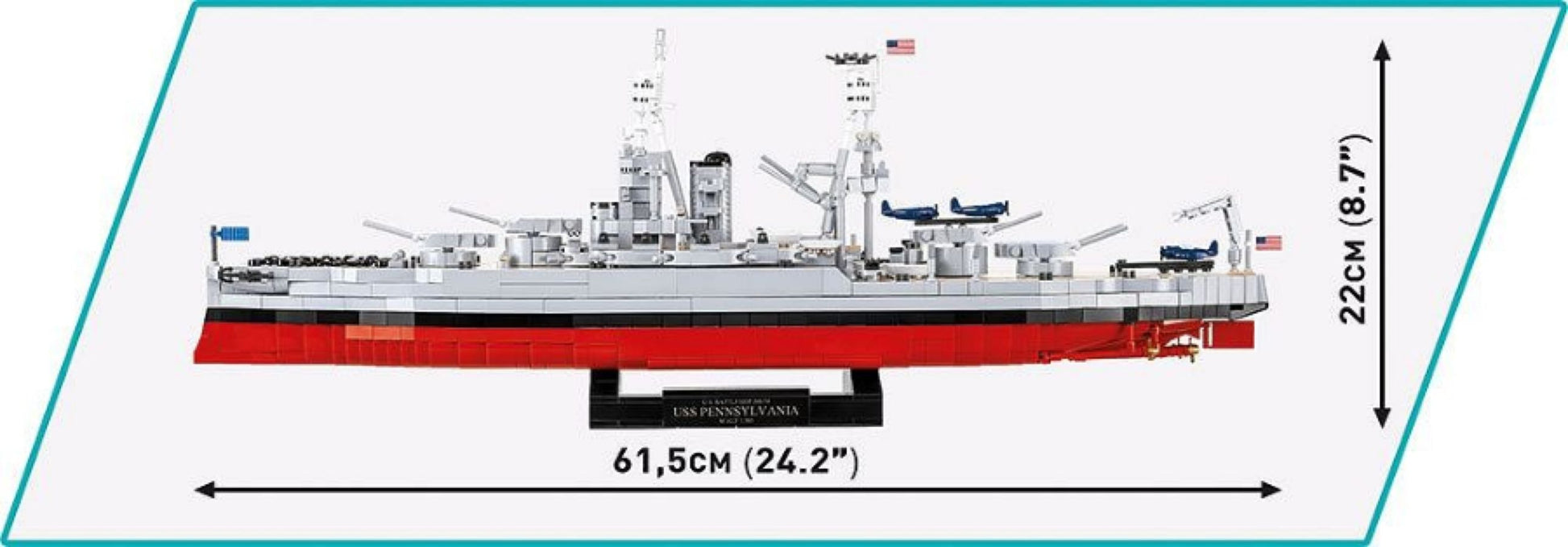 World War 2 - Pennsylvania Class Battleship - Executive Edition (2088 Piece Kit)