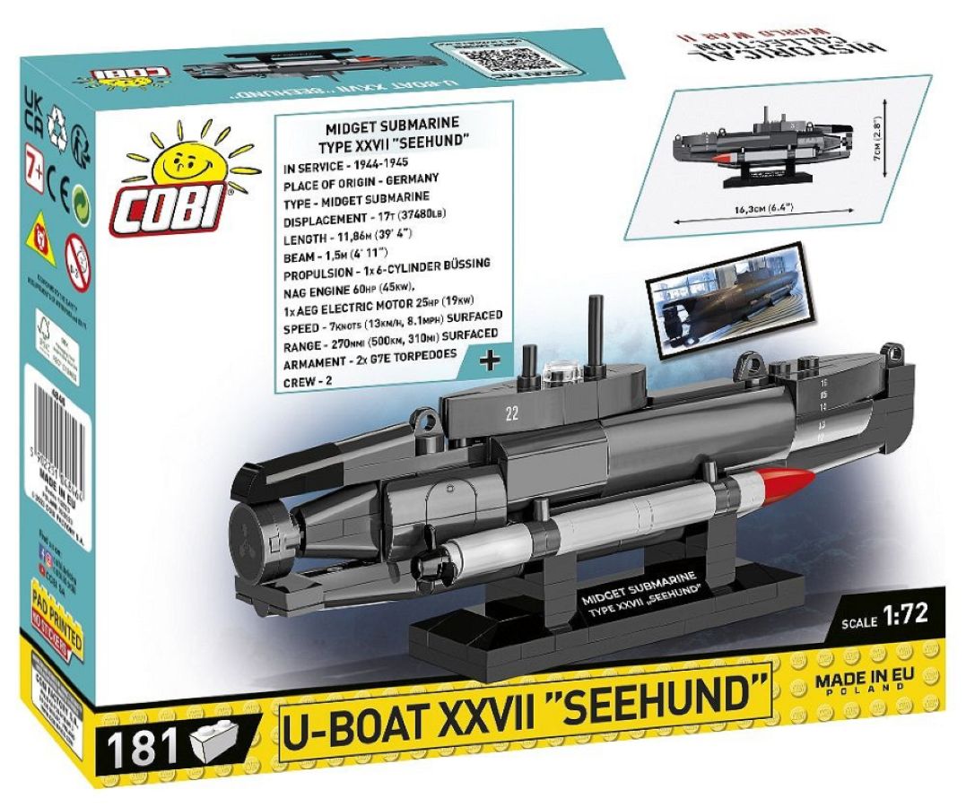 World War 2 - U-Boat XXVII "Seehund" (181 Piece Kit)