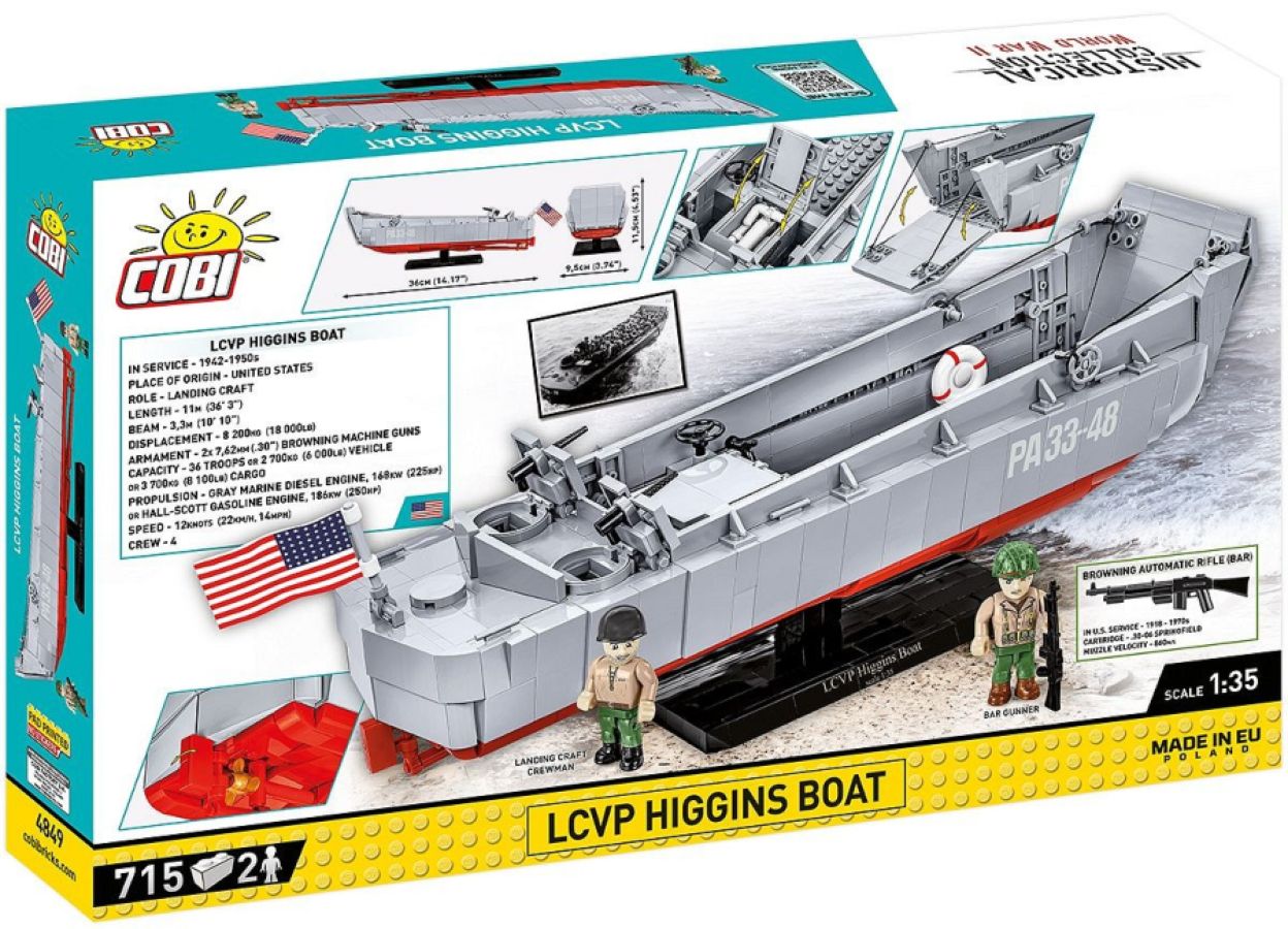 World War 2 - LCVP Higgins Boat (715 Piece Kit)