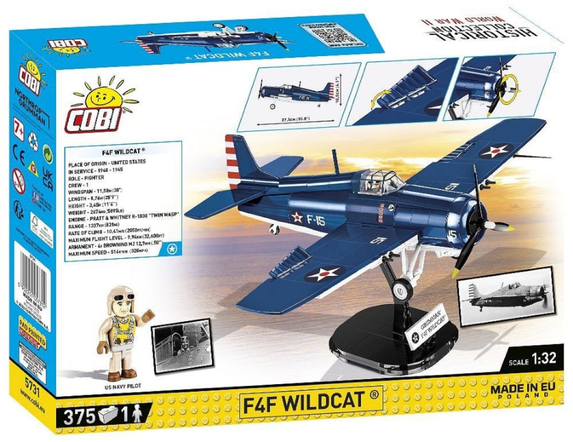 World War 2 - F4F Wildcat (Northrop Grumman) (375 Piece Kit)