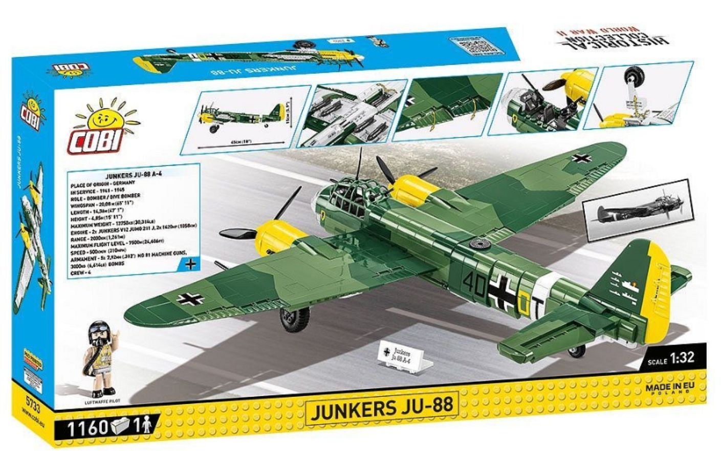 World War 2 - Junkers Ju-88 (1160 Piece Kit)