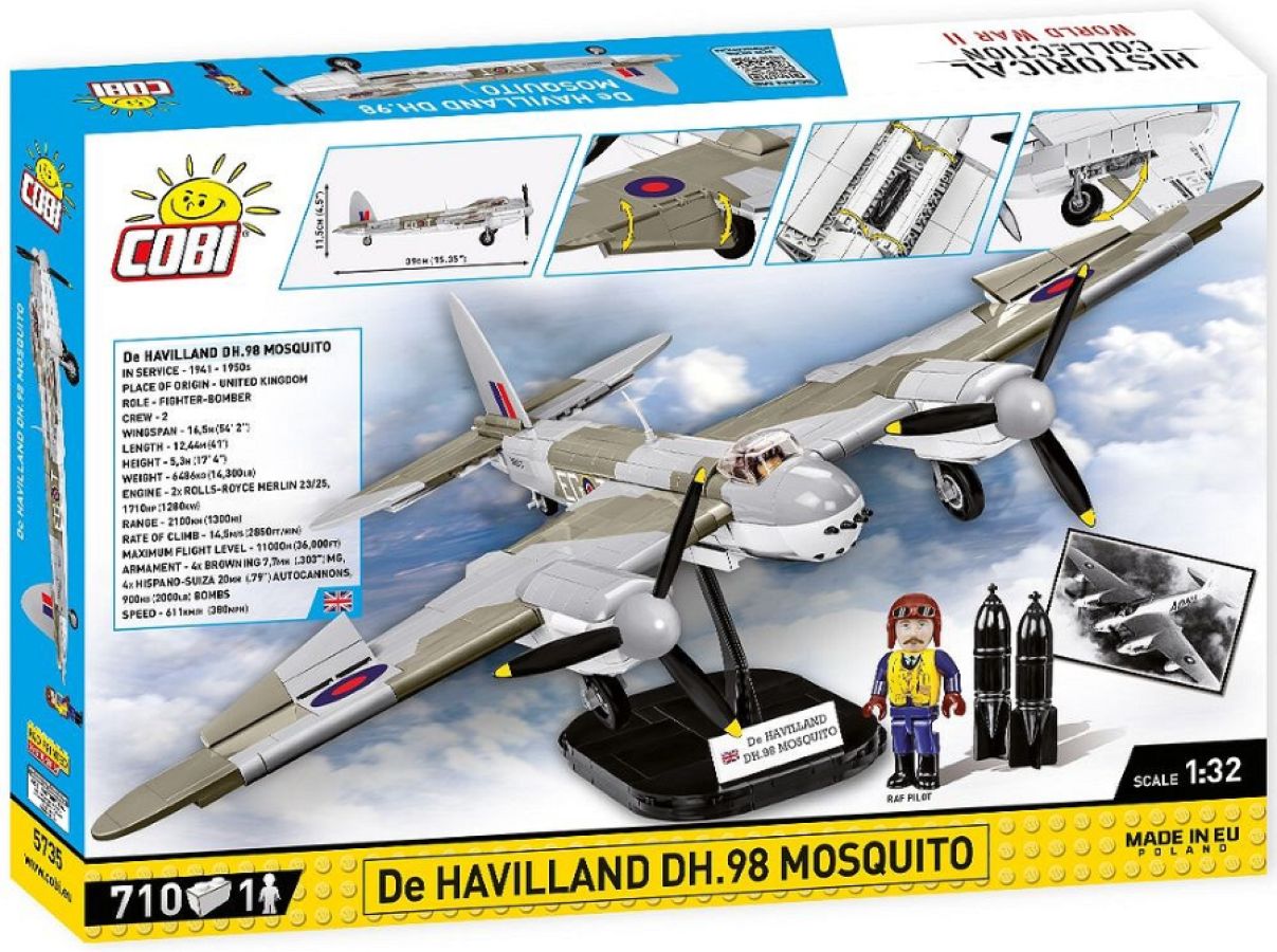 World War 2 - De Havilland DH-98 Mosquito (695 Piece Kit)