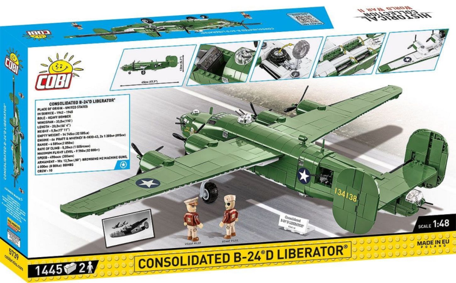 World War 2 - Consolidated B-24D Liberator (1413 Piece Kit)