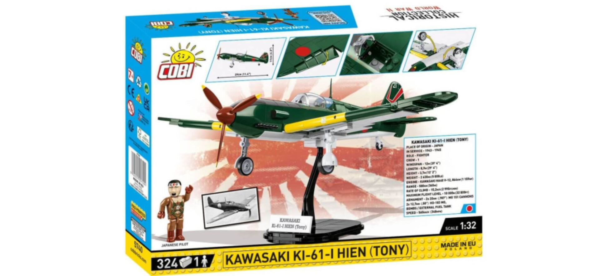 World War 2 - Kawasaki Ki-61-Hien (Tony) (350 Piece Kit)