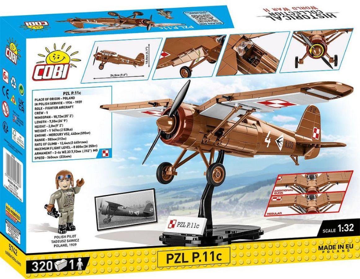 World War 2 - PZL P-11c (320 Piece Kit)