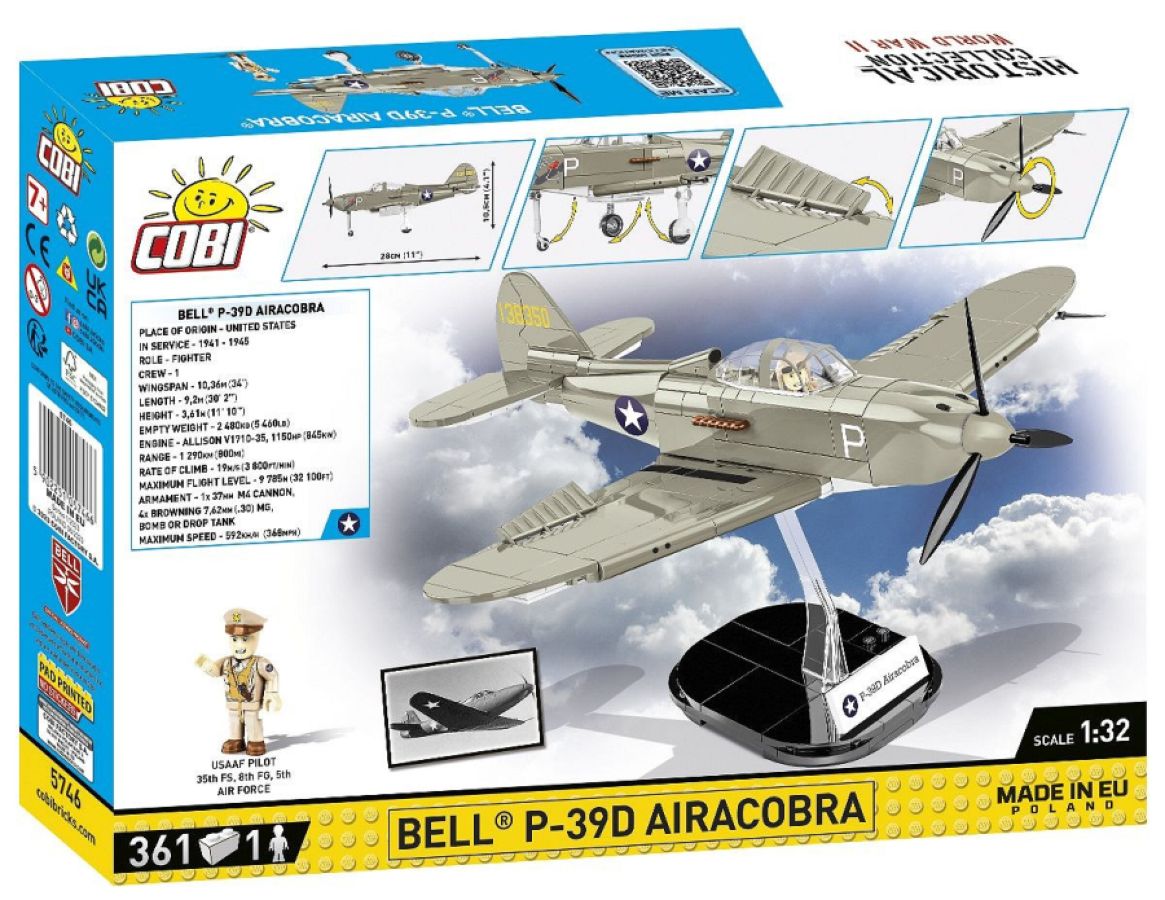 World War 2 - Bell P-39D Airacobra (US) (360 Piece Kit)