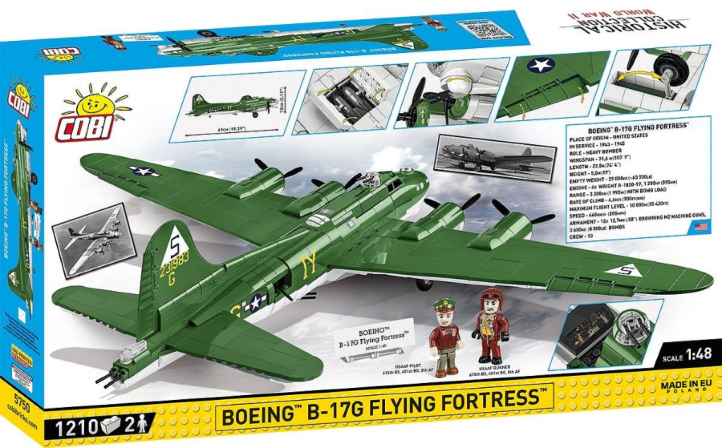 World War 2 - Boeing B-17G Flying Fortress (1232 Piece Kit)