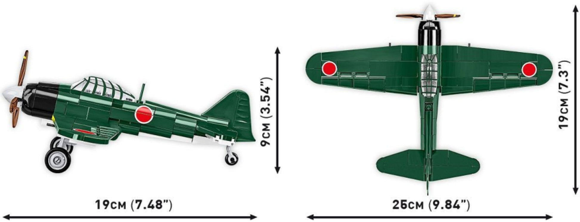 World War 2 - Mitsubishi A6M2 "Zero" (170 Piece Kit)