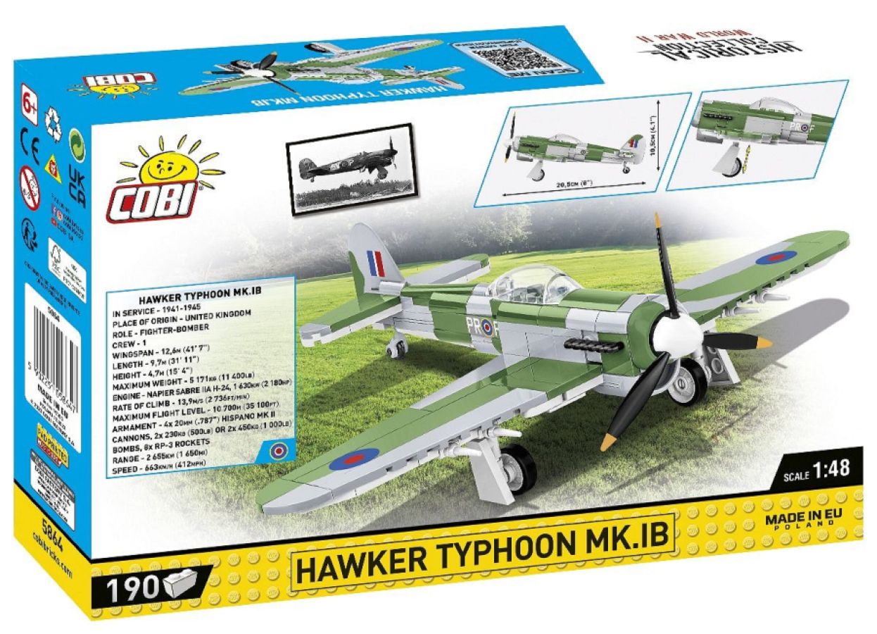 World War 2 - Hawker Typhoon Mk.1B (190 Piece Kit)