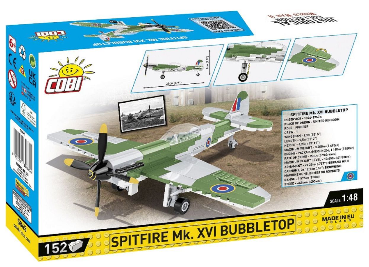 World War 2 - Spitfire Mk. XVI Bubbletop (152 Piece Kit)