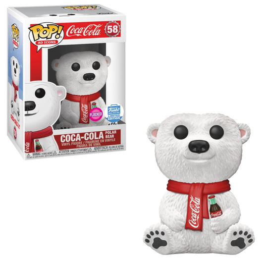 Coca- Cola - Coca- Cola Polar Bear (Flocked) Pop Vinyl #58