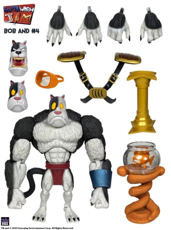 Earthworm Jim - Bob the Killer Goldfish & #4 Action Figure