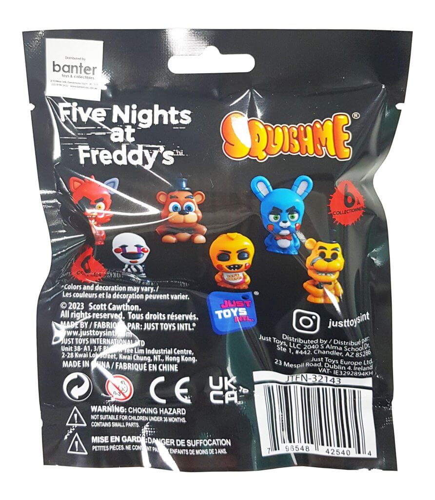 FIVE NIGHTS AT FREDDY'S 2.5 inch Squishmee Assortment