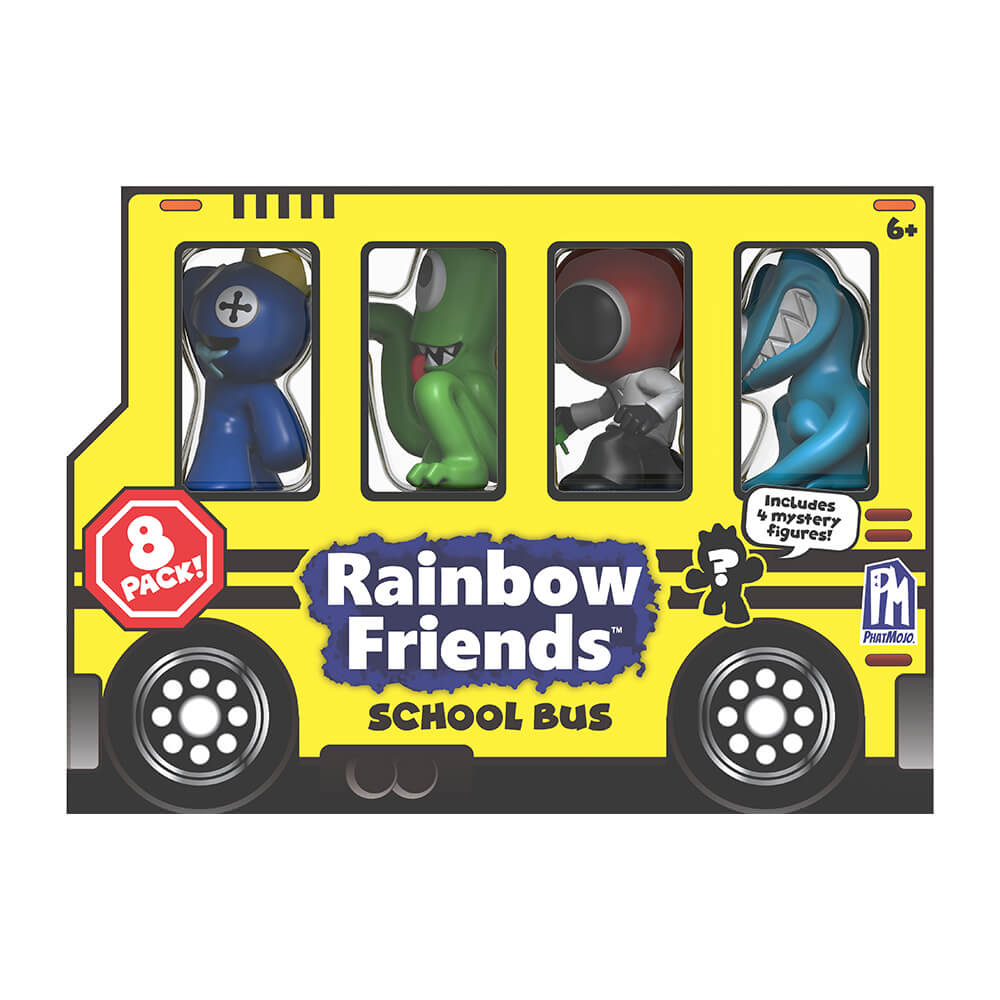 RAINBOW FRIENDS - 8 Pack Mini Figure School Bus