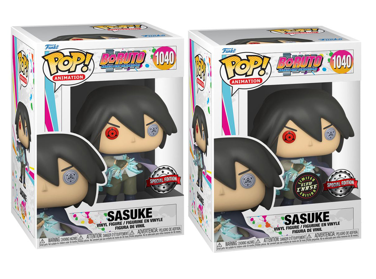 Boruto: Naruto Next Generations - Sasuke Sharingan US Exclusive Pop! Vinyl Chase Bundle