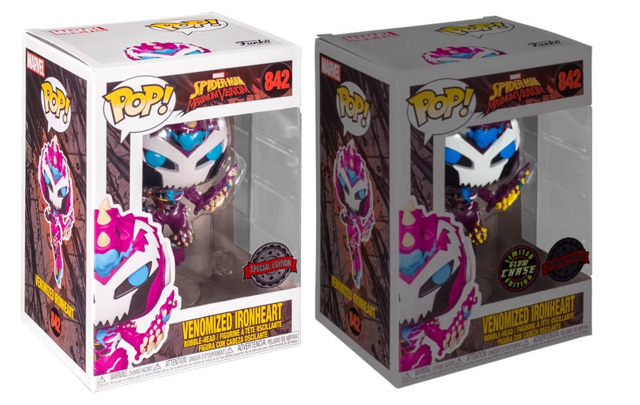 Spider-Man Maximum Venom - Venomized Ironheart US Exclusive Pop! Vinyl Chase Bundle