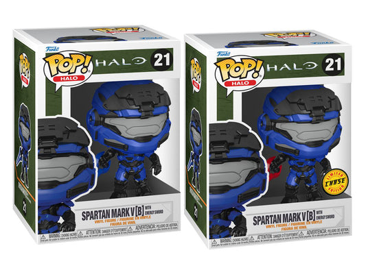 Halo Infinite - Spartan Mark V (B) with Energy Sword Pop! Vinyl Chase Bundle