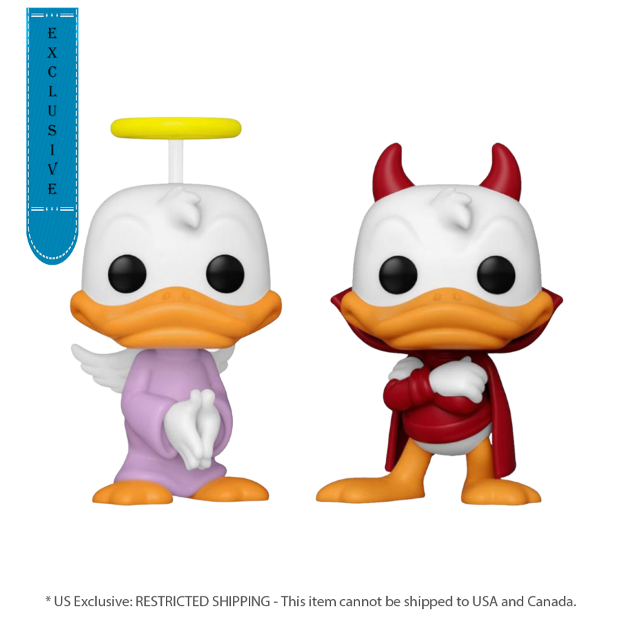 Disney - Donald Duck Angel & Devil WonderCon 2022 Spring Convention Exclusive 2-Pack Pop! Vinyl