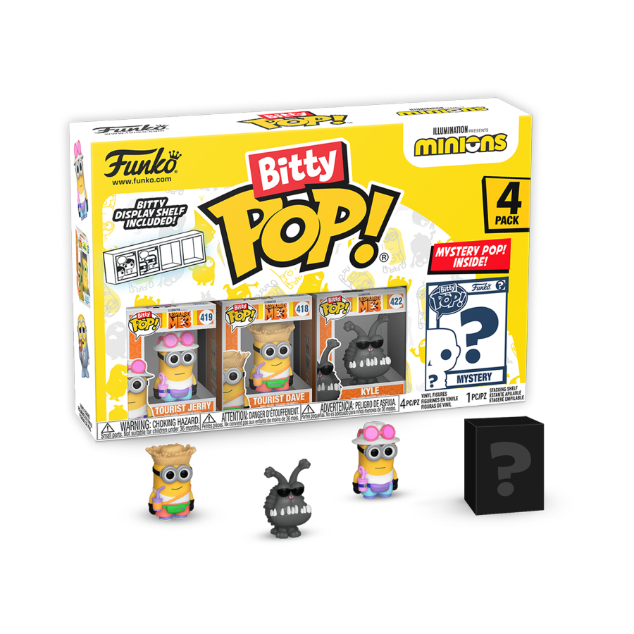 Minions - Tourist Jerry Bitty Pop! 4-Pack