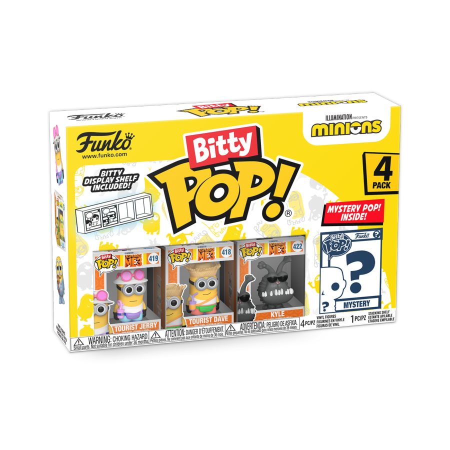 Minions - Tourist Jerry Bitty Pop! 4-Pack