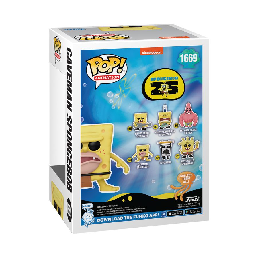 Spongebob: 25th Anniversary - Caveman Spongebob Pop! Vinyl