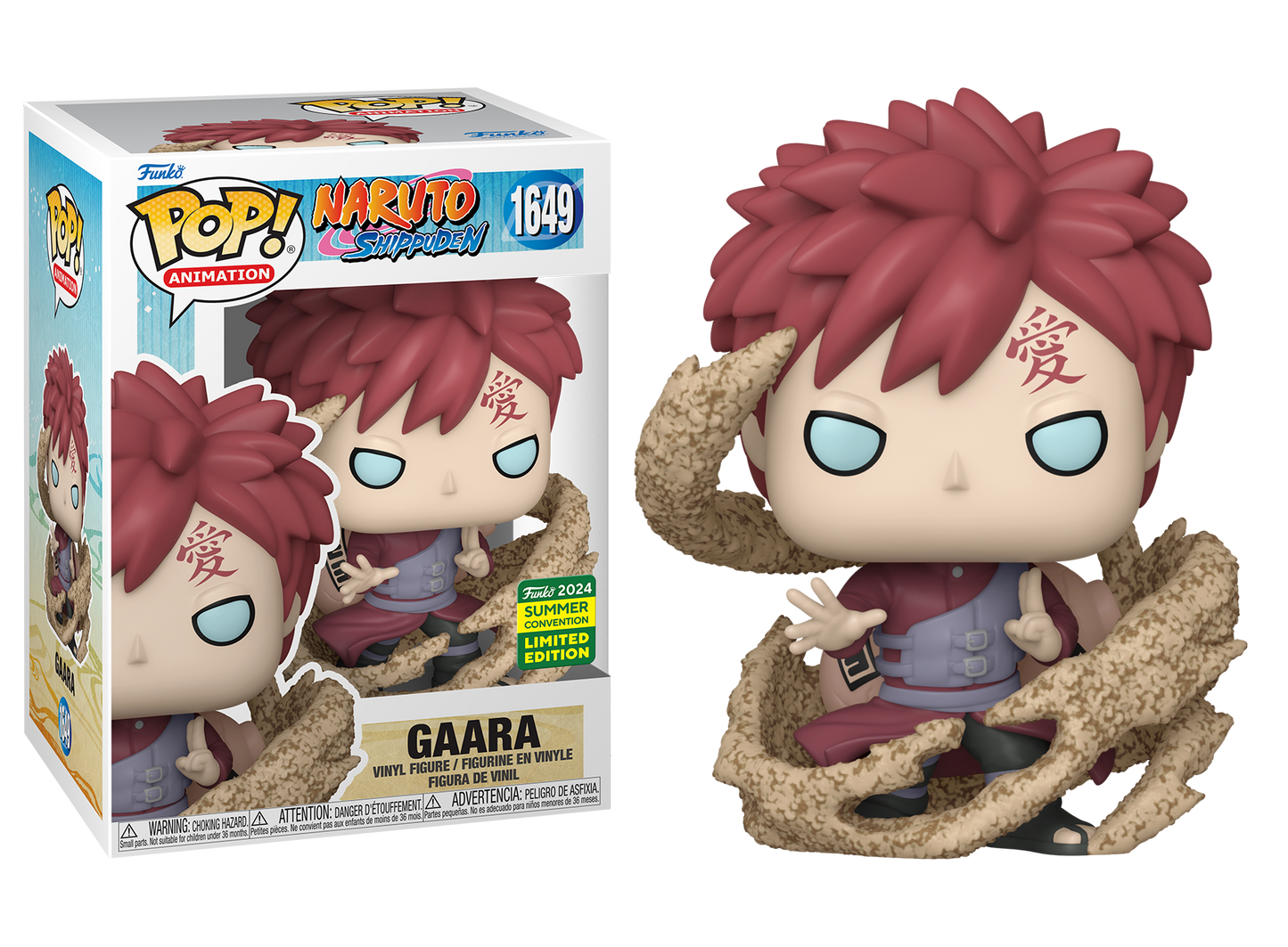 Naruto: Shippuden - Gaara SDCC 2024 Summer Convention Shared Exclusive Pop! Vinyl