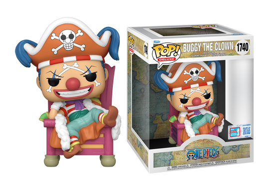 One Piece - Buggy on Throne  NYCC 2024 Fall Convention Shared Exclusive Pop! Vinyl Deluxe