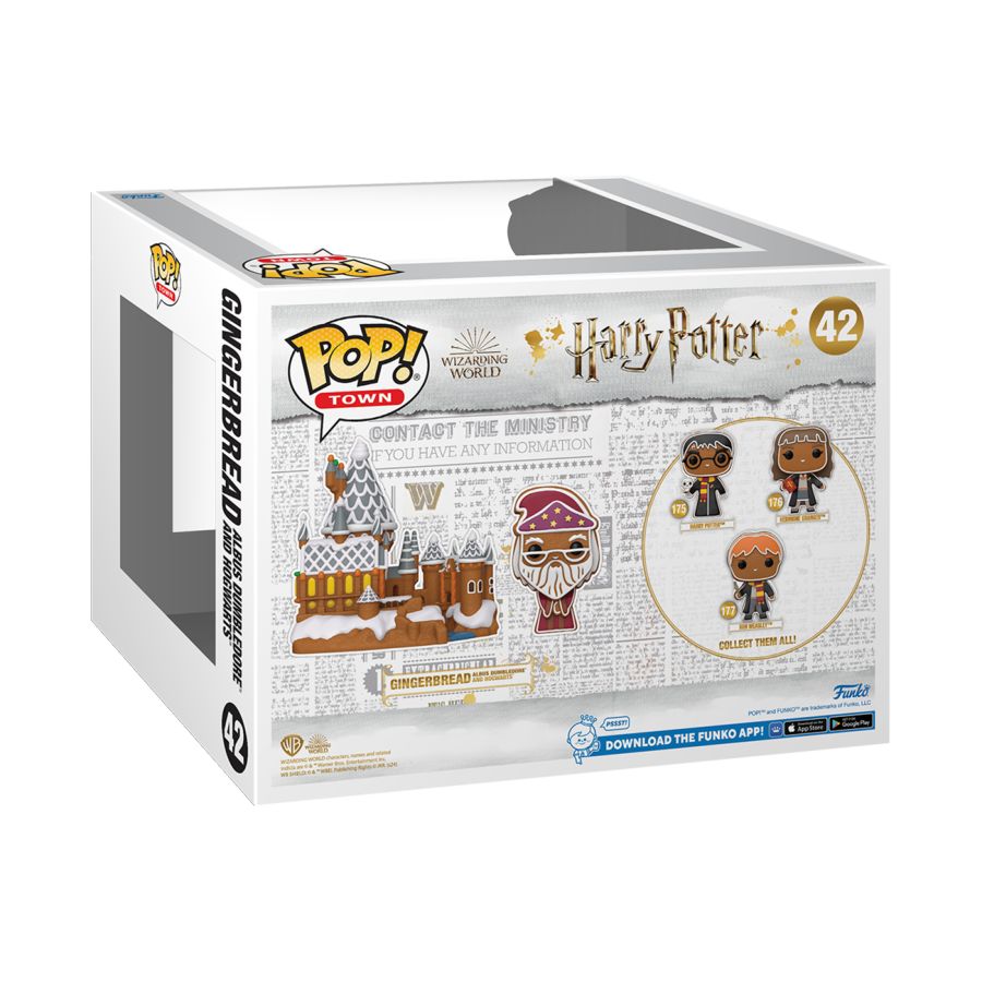 Harry Potter - Albus Dumbledore with Hogwarts (Gingerbread) Pop! Town