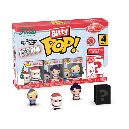 Rudolph- Santa Bitty Pop! 4-Pack