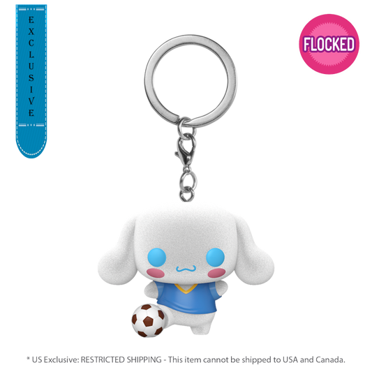 Sanrio - Cinnamoroll (with Soccer Ball) US Exclusive Flocked Pop! Keychain