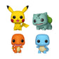 Pokemon - Starters US Exclusive Pop! Vinyl 4-Pack